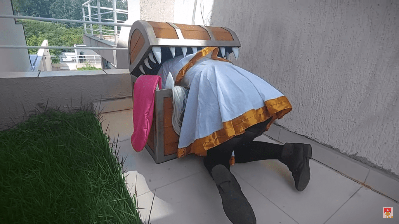 como fazer um baú mímico